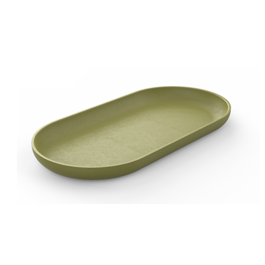 Olive Leather Display Tray