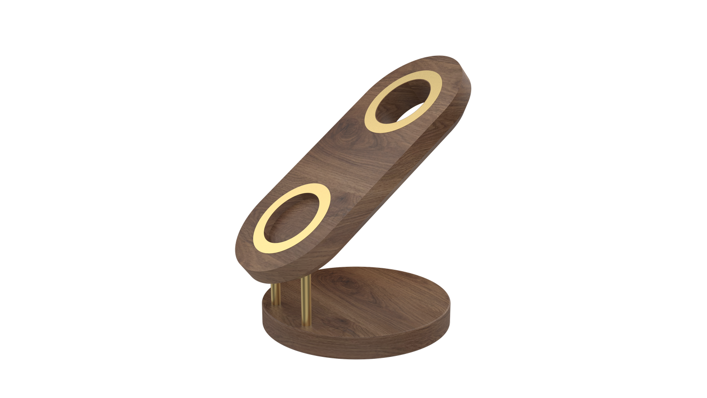 Oak Wood Hair Dryer Stand