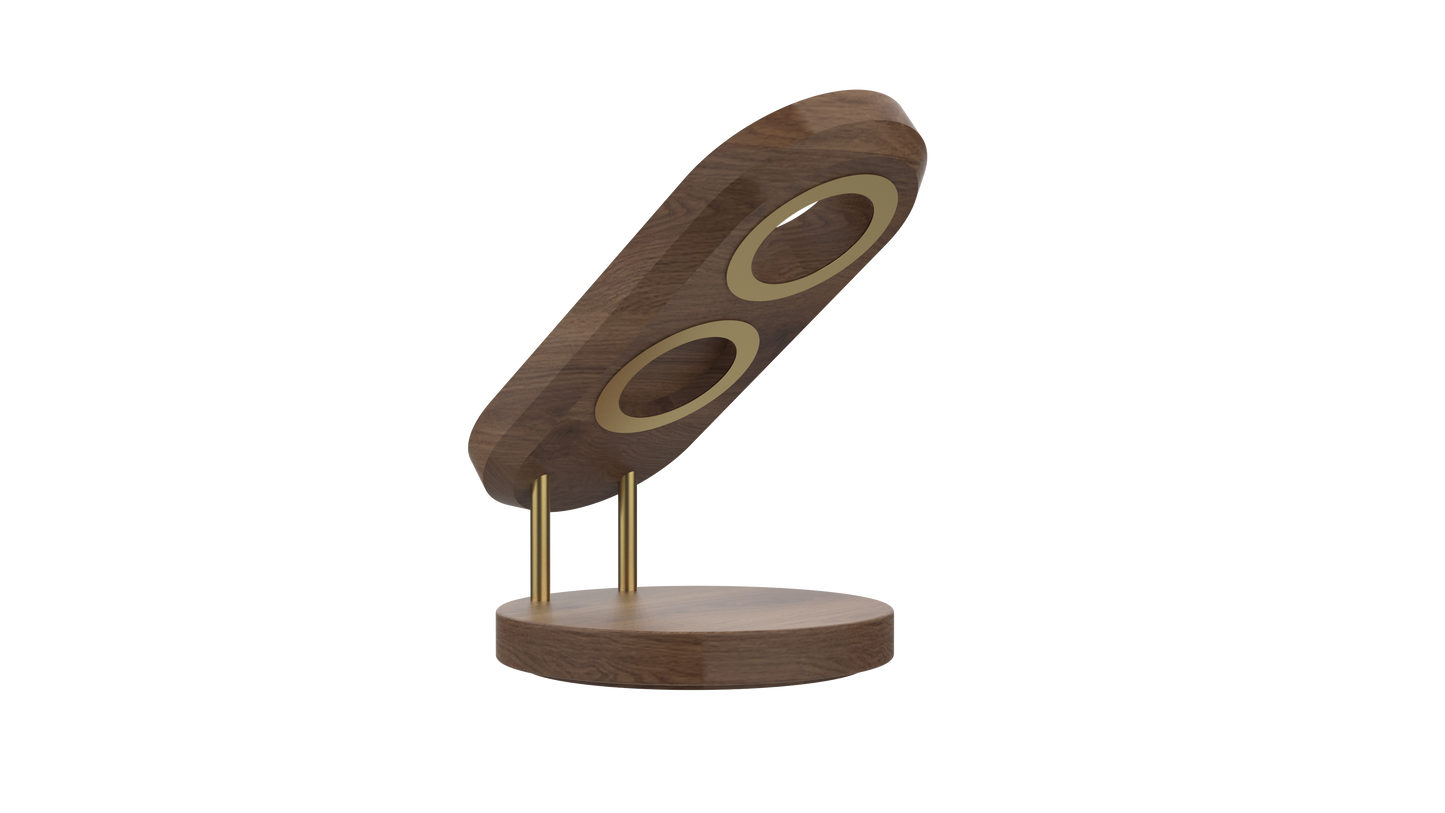 Oak Wood Hair Dryer Stand